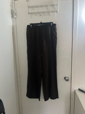 Mango Women’s Drawstring Joggers in Dark Brown